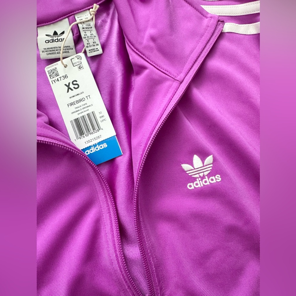 2pcs adidas Firebird Track Jacket and Wide leg Satin Pants Set - Picture 7 of 13